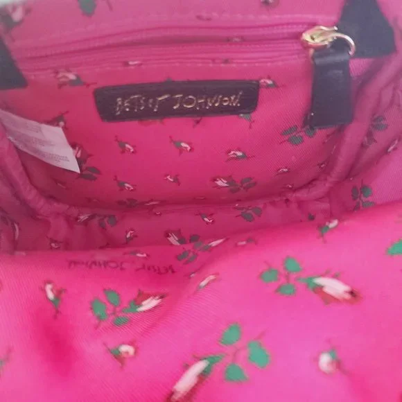 Betsey Johnson Pink Animal Print Faux Leather Mini Backpack - Picture 9 of 14